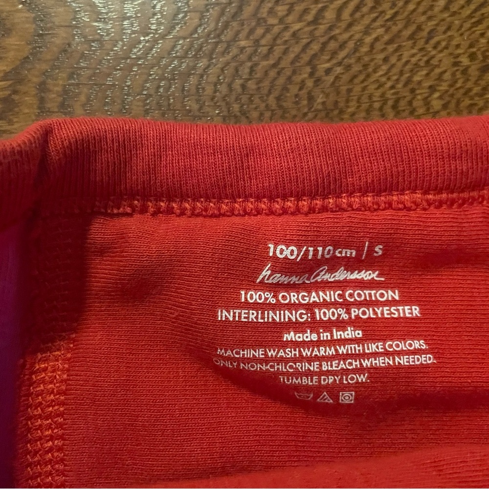 Hanna Andersson Red & Pink Heart Training Pants Size 100/110 cm or small - Picture 2 of 3